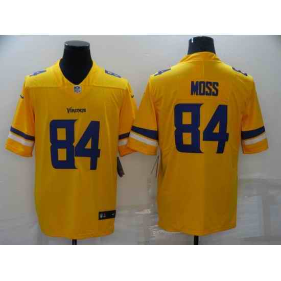 Men Nike Minnesota Vikings #84 Randy Moss Limited Yellow Vapor Untouchable NFL Jersey->minnesota vikings->NFL Jersey