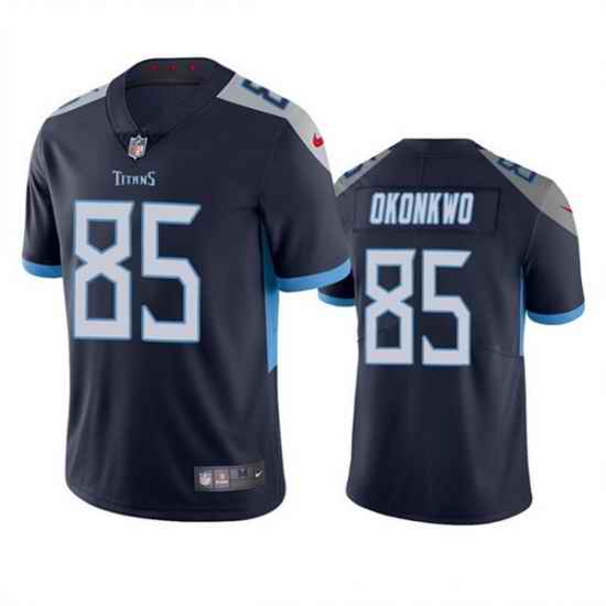 Men's Tennessee Titans #85 Chig Okonkwo Navy Vapor Untouchable Stitched Jersey->new york giants->NFL Jersey