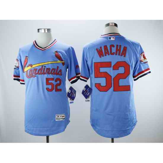Men's St.Louis Cardinals #52 Michael Wacha Light Blue Cooperstown Collection Flexbase Stitched MLB Jersey->cincinnati reds->MLB Jersey
