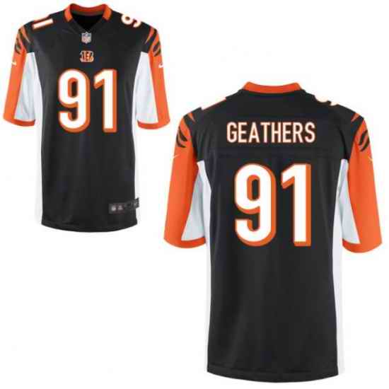 Men Nike Cincinnati Bengals #91 Robert Geathers Black Untouchable Vapor Limited jersey->cincinnati bengals->NFL Jersey