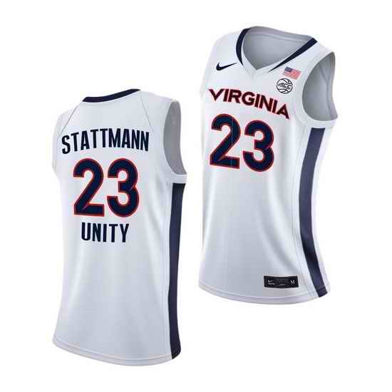 Virginia Cavaliers Kody Stattmann Virginia Cavaliers White Unity 2021 New Brand Jersey->virginia cavaliers->NCAA Jersey