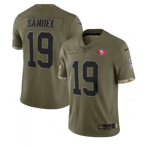 Men San Francisco 49ers #19 Deebo Samuel Olive 2022 Salute To Service Limited Stitched Jersey->pittsburgh steelers->NFL Jersey