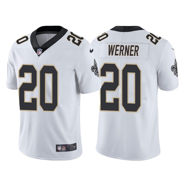 Men's New Orleans Saints #20 Pete Werner White Vapor Limited Stitched Jersey->new york giants->NFL Jersey