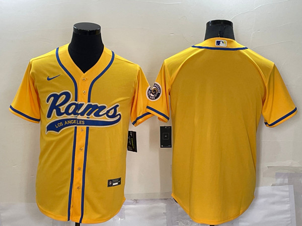 Men's Los Angeles Rams Blank Yellow Stitched Jersey->los angeles rams->NFL Jersey