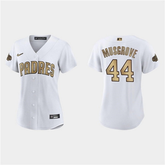 Women San Diego Padres #44 Joe Musgrove 2022 All Star White Stitched Baseball Jersey->2022 all star->MLB Jersey
