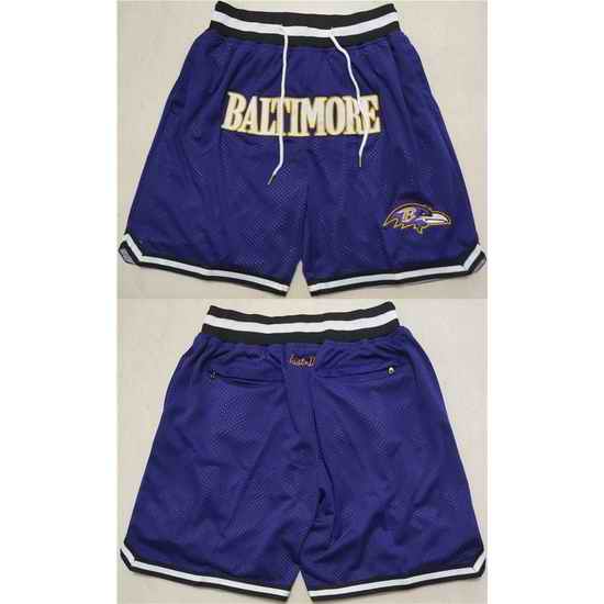 Men Baltimore Ravens Purple Shorts Run Small->tennessee titans->NFL Jersey