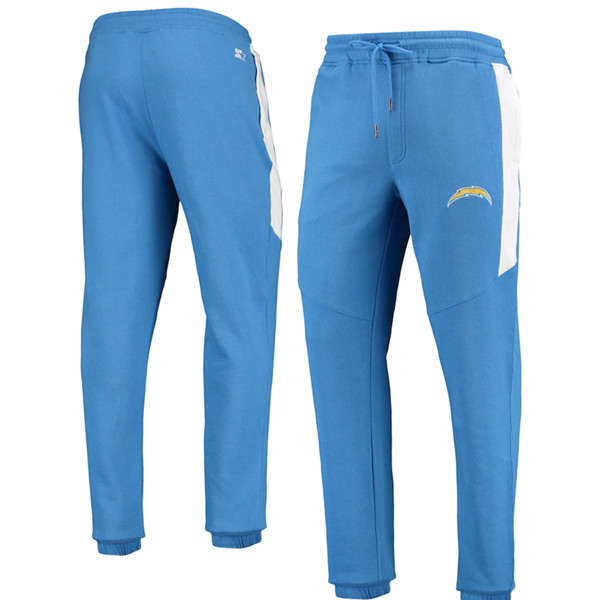 Men's Los Angeles Chargers Starter Royal /White Goal Post Fleece Pants->los angeles chargers->NFL Jersey