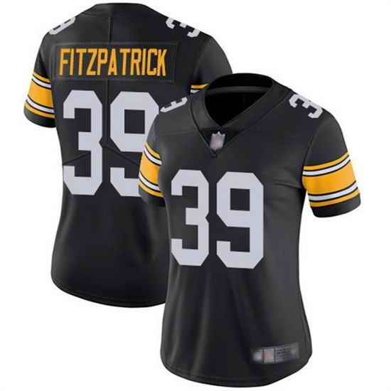 Women Pittsburgh Steelers #39 Minkah Fitzpatrick Black Vapor Untouchaable Limited Stitched Jersey