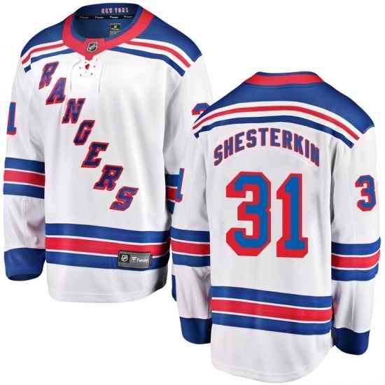 Men New York Rangers #31 Igor Shesterkin White Home Stitched Jersey->pittsburgh penguins->NHL Jersey