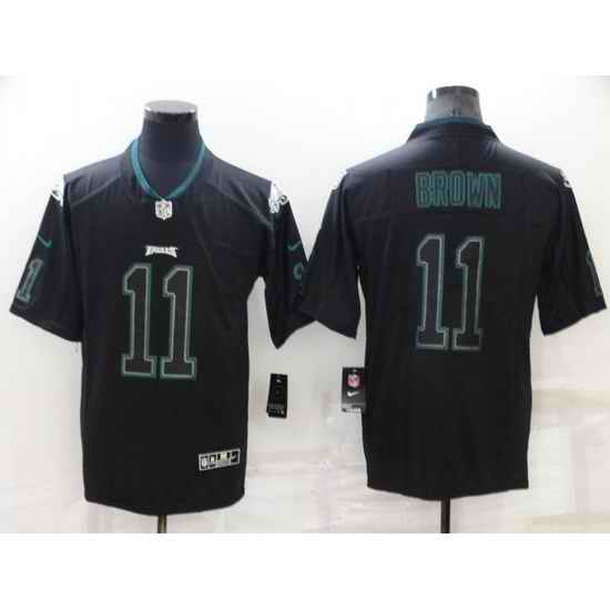 Men Philadelphia Eagles #11 A J Brown Lights Out Black Color Rush Limited Stitched Jerse->pittsburgh steelers->NFL Jersey
