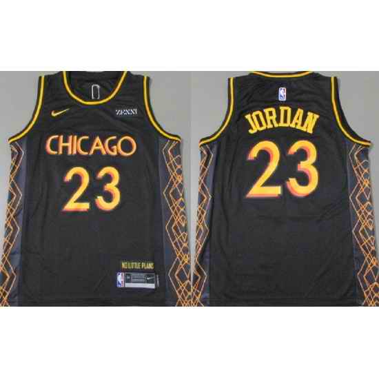Chicago Bulls #23 Michael Jordan Black 2021 City Edition Nike Swingman Jersey->atlanta hawks->NBA Jersey