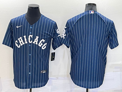Men's Chicago White Sox Blank Navy Cool Base Stitched Jersey->chicago white sox->MLB Jersey