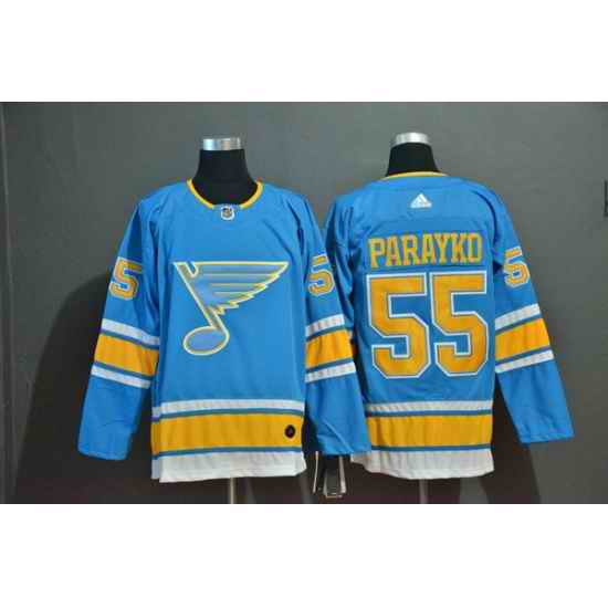 Men St.Louis Blues #55 Colton Parayko Light Blue Adidas Jersey->st.louis blues->NHL Jersey