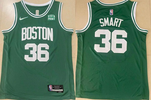 Men's Boston Celtics #36 Marcus Smart Green Stitched Basketball Jersey->boston celtics->NBA Jersey