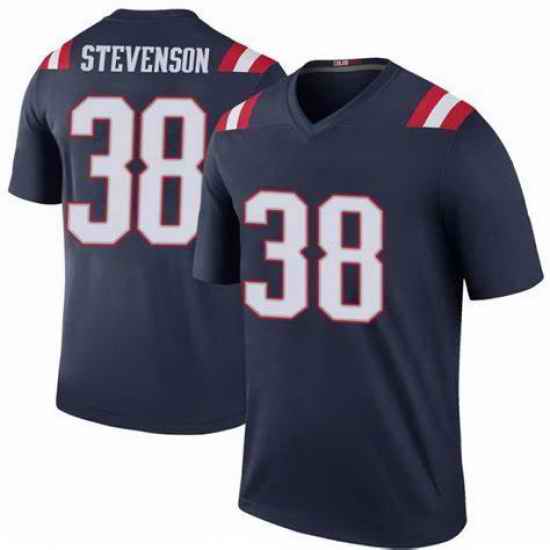 Men New England Patriots Rhamondre Stevenson #38 Navy Vapor Limited Jersey->new england patriots->NFL Jersey