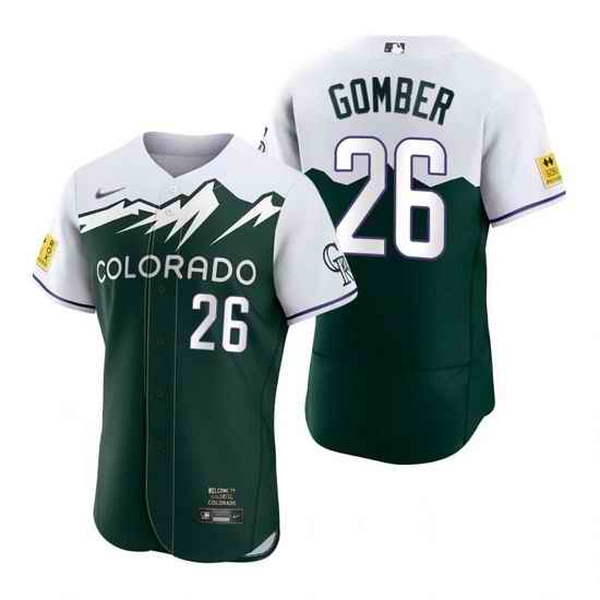 Men Nike Nike Colorado Rockies #26 Austin Gomber City Connect Stitched Flex Base Baseball Jersey->colorado rockies->MLB Jersey