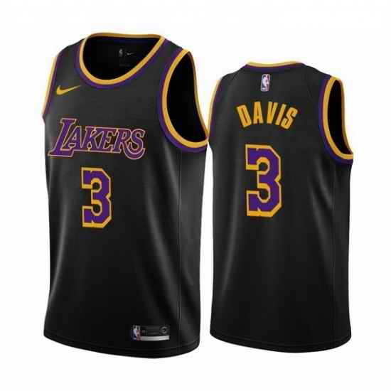 Youth Los Angeles Lakers #3 Anthony Davis Black NBA Swingman 2020 21 Earned Edition Jersey->nba shorts->NBA Jersey