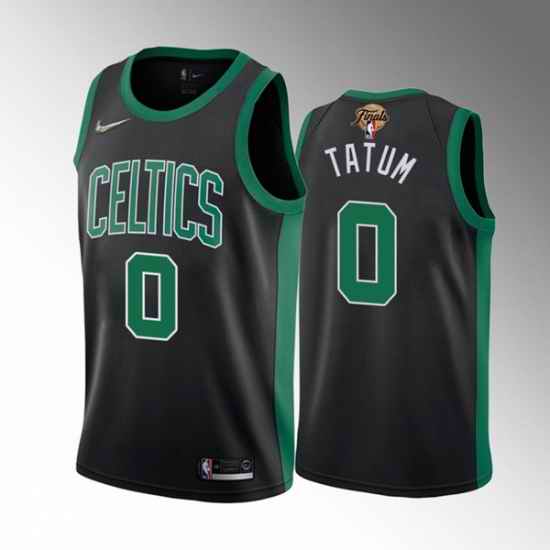 Men's Boston Celtics #0 Jayson Tatum 2022 Black NBA Finals Stitched Jersey->oklahoma city thunder->NBA Jersey