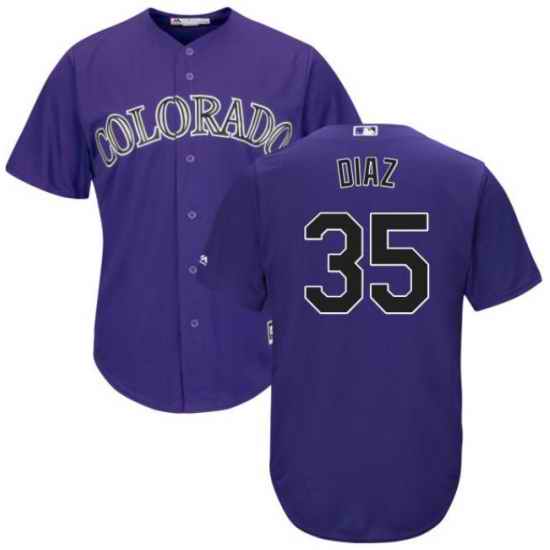 Youth Nike Colorado Rockies #35 Jairo Diaz Purple Black Base MLB Jersey->youth mlb jersey->Youth Jersey