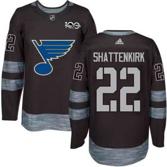 Blues #22 Kevin Shattenkirk Black 1917 2017 100th Anniversary Stitched NHL Jersey->st.louis blues->NHL Jersey