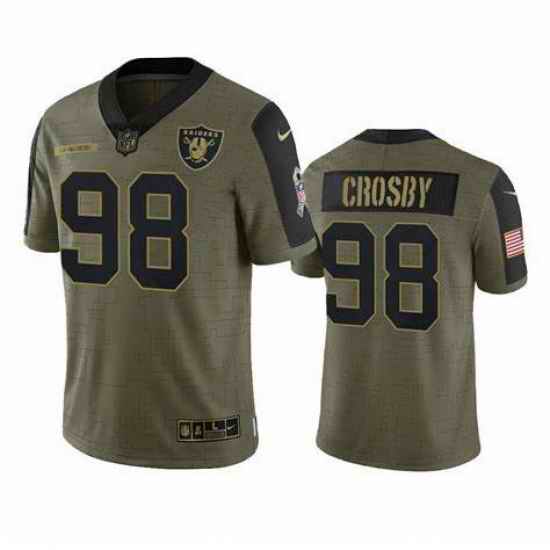 Men's Maxx Crosby Las Vegas Raiders 2021-22 Salute To Service Jersey->las vegas raiders->NFL Jersey