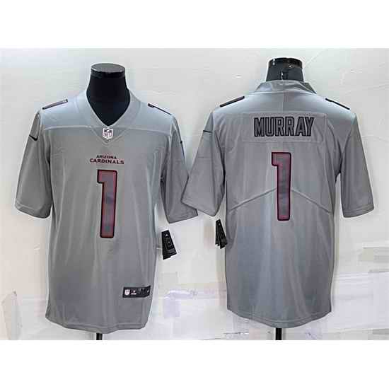Men Arizona Cardinals #1 Kyler Murray Grey Atmosphere Fashion Stitched Jersey->arizona cardinals->NFL Jersey