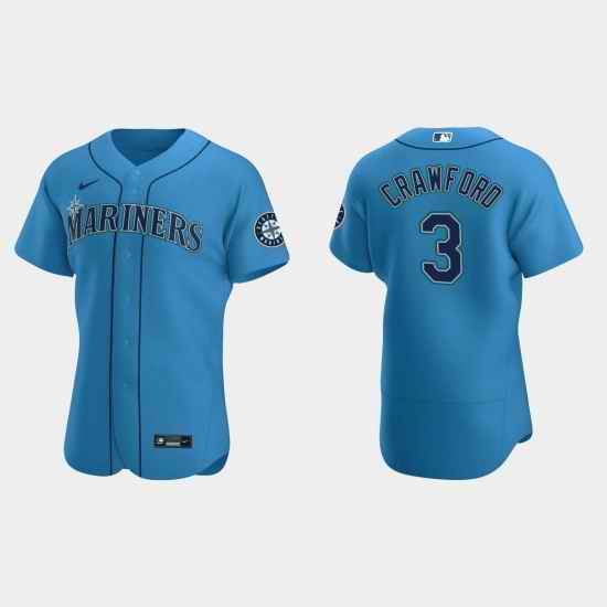 Men Seattle Mariners #3 J P  Crawford Royal Flex Base Stitched Jersey->seattle mariners->MLB Jersey