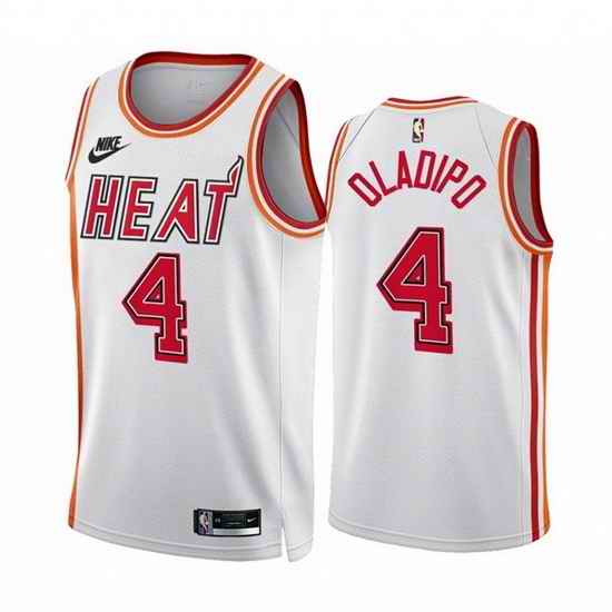 Men Miami Heat #4 Andre Drummond White Classic Edition Stitched Basketball Jersey->miami heat->NBA Jersey