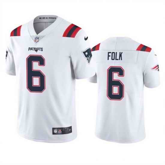 Men's New England Patriots #6 Nick Folk White Vapor Untouchable Limited Stitched Jersey->minnesota vikings->NFL Jersey
