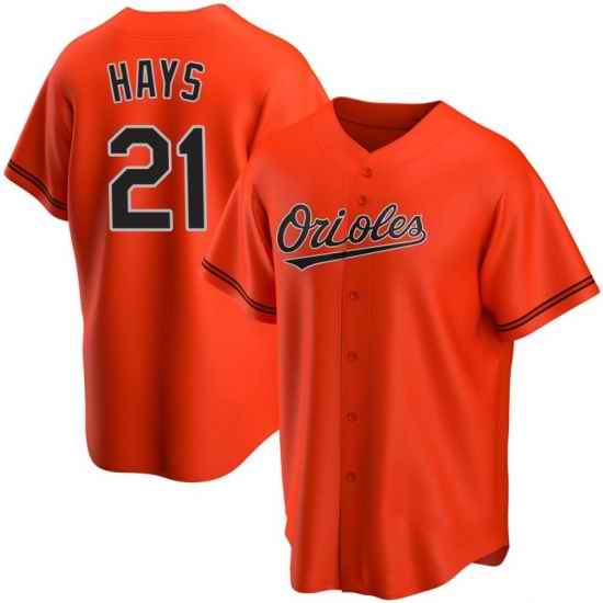 Men Baltimore Orioles #21 Austin Hays Orange Stitched Baseball Jersey->baltimore orioles->MLB Jersey