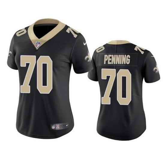 Women New Orleans Saints #70 Trevor Penning Black Vapor Untouchable Limited Stitched Jersey 28Run Small 2