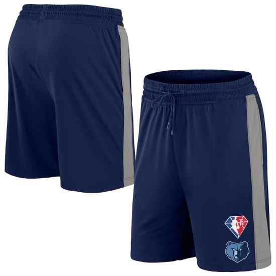 Men Memphis Grizzlies Navy Shorts->nba shorts->NBA Jersey