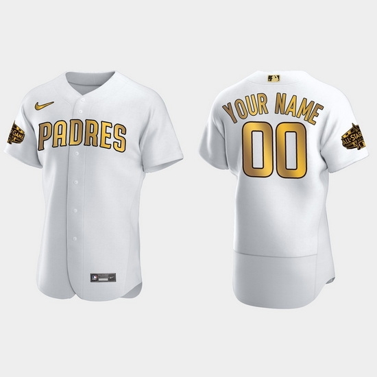 Men Women Youth San Diego Padres Custom 2022 Mlb All Star Game White Gold Men Jersey->customized mlb jersey->Custom Jersey