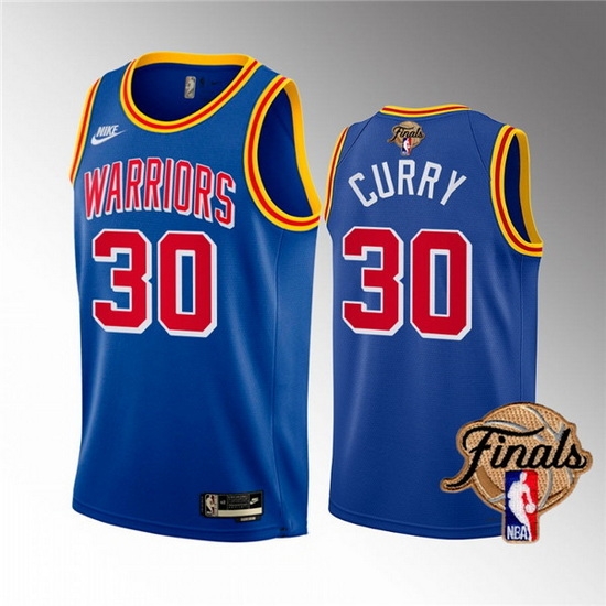 Youth Golden State Warriors #30 Stephen Curry 2022 Royal NBA Finals Stitched Jersey->youth nba jersey->Youth Jersey
