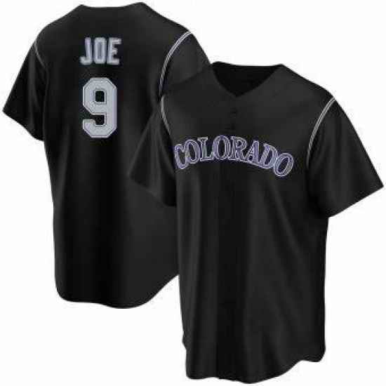Men Colorado Rockies Connor Joe #9 Black Cool Base Stitched Baseball Jersey->colorado rockies->MLB Jersey