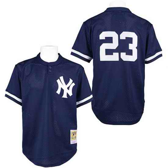 Men New York Yankees Don Mattingly Mitchell & Ness Cooperstown Navy Blue MLB Jersey->customized nfl jersey->Custom Jersey