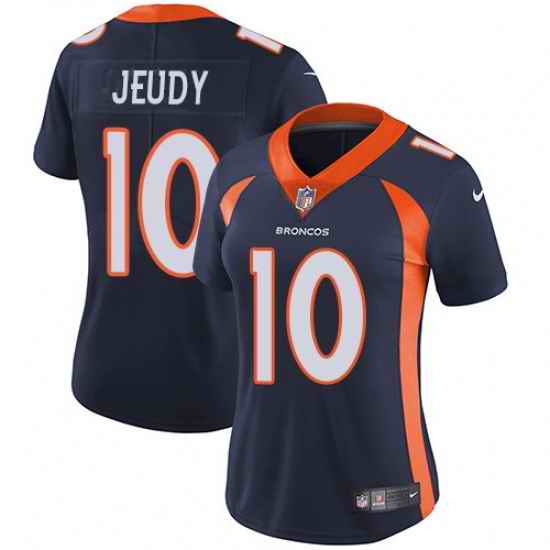 Women's Denver Broncos #10 Jerry Jeudy Navy Blue Alternate Stitched Vapor Untouchable Limited Jersey->women nfl jersey->Women Jersey