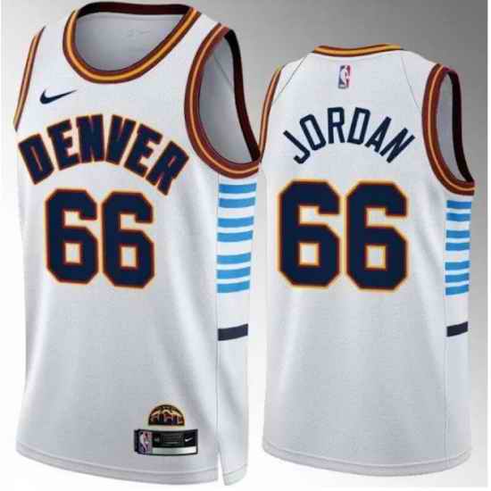 Men Nike Denver Nuggets #66 Jordan White Jersey->denver nuggets->NBA Jersey