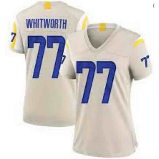 Women Nike Los Angeles Rams #77 Andrew Whitworth Bond Vapor Untouchable Limited Jersey->women nfl jersey->Women Jersey