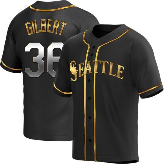 Men's Seattle Mariners #36 Logan Gilbert Black Stitched Jersey->seattle mariners->MLB Jersey