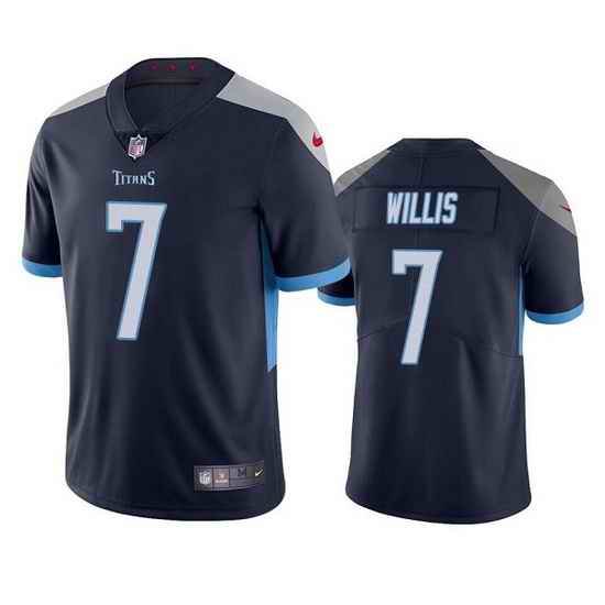 Men Tennessee Titans #7 Malik Willis Navy Vapor Untouchable Stitched jersey->tennessee titans->NFL Jersey