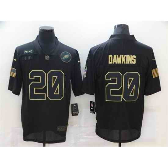 Men Philadelphia Eagles #20 Brian Dawkins Black Reflective Limited Stitched Jerseys->new orleans saints->NFL Jersey