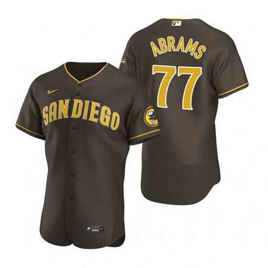 Men San Diego Padres #77 C J  Abrams Brown Flex Base Stitched Baseball jersey->san diego padres->MLB Jersey