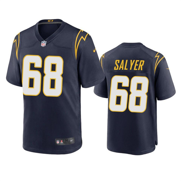 Men's Los Angeles Chargers #68 Jamaree Salyer Navy Stitched Jersey->los angeles chargers->NFL Jersey