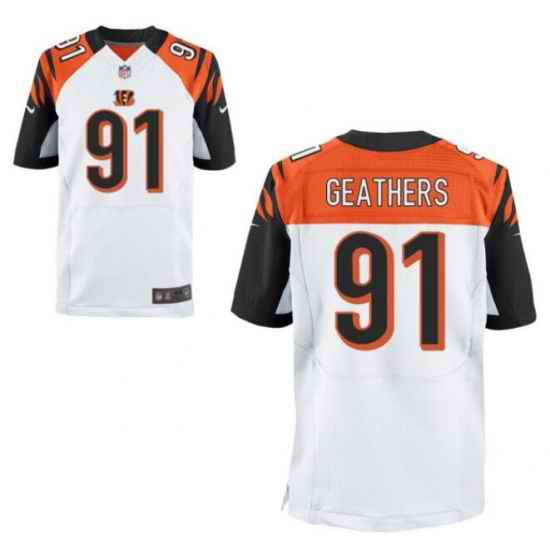 Men Nike Cincinnati Bengals #91 Robert Geathers White Untouchable Vapor Limited jersey->cincinnati bengals->NFL Jersey