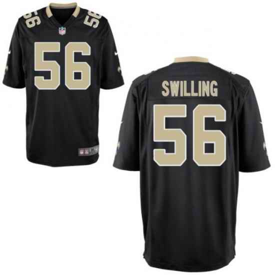 Men Nike New Orleans pat swilling #56 Black Vapor Limited jersey->dallas cowboys->NFL Jersey