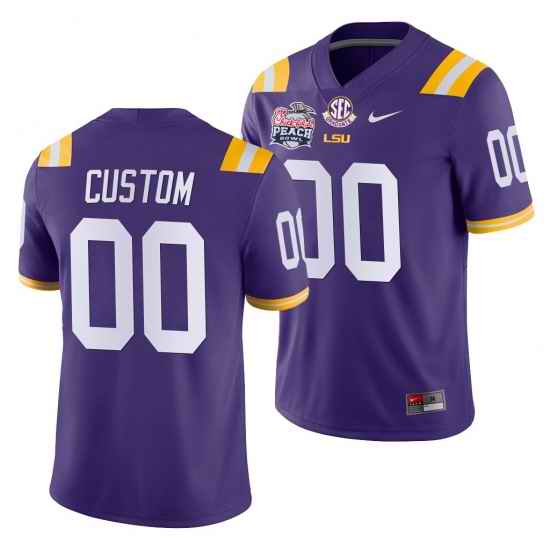 LSU Tiger Custom Purple College Football Men'S Jersey->->Custom Jersey