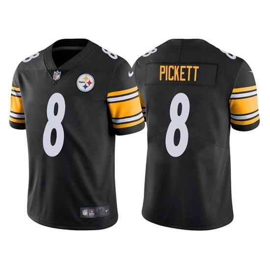 Youth Pittsburgh Steelers #8 Kenny Pickett Black Vapor Untouchable Limited Stitched Jersey->youth nfl jersey->Youth Jersey