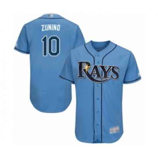 Men's Tampa Bay Rays #10 Mike Zunino Columbia Alternate Flex Base Authentic Collection Baseball Player Jersey->tampa bay rays->MLB Jersey