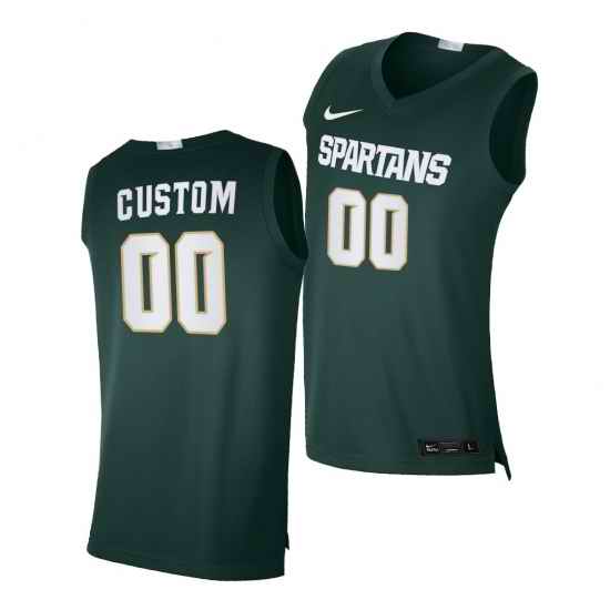 Michigan State Spartans Custom Green Alumni Limited Michigan State Spartans Jersey->->Custom Jersey